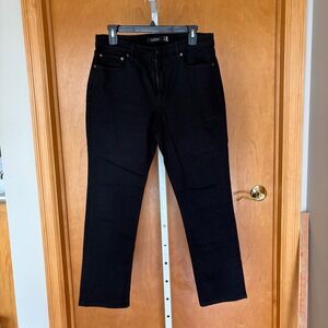 Lauren Ralph Lauren Women's Black Denim Pants Size 12 Straight Leg Jeans
